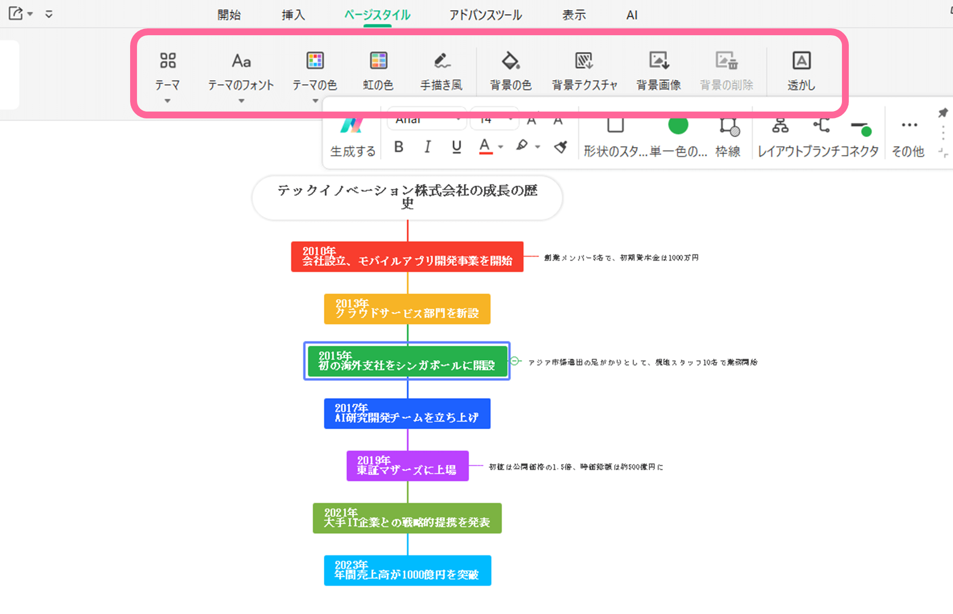 デザインを変更する