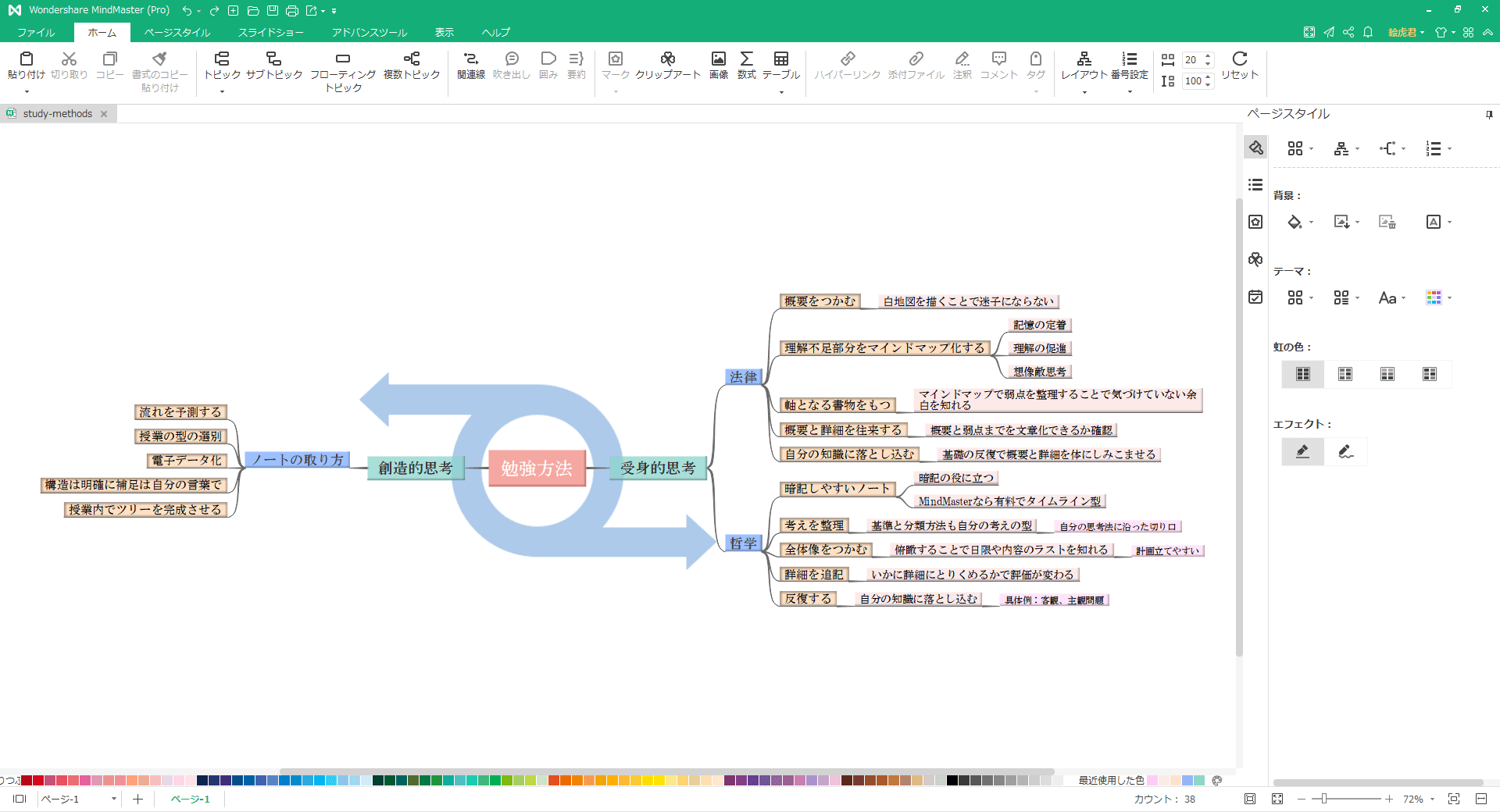 MindMasterでノートを取る