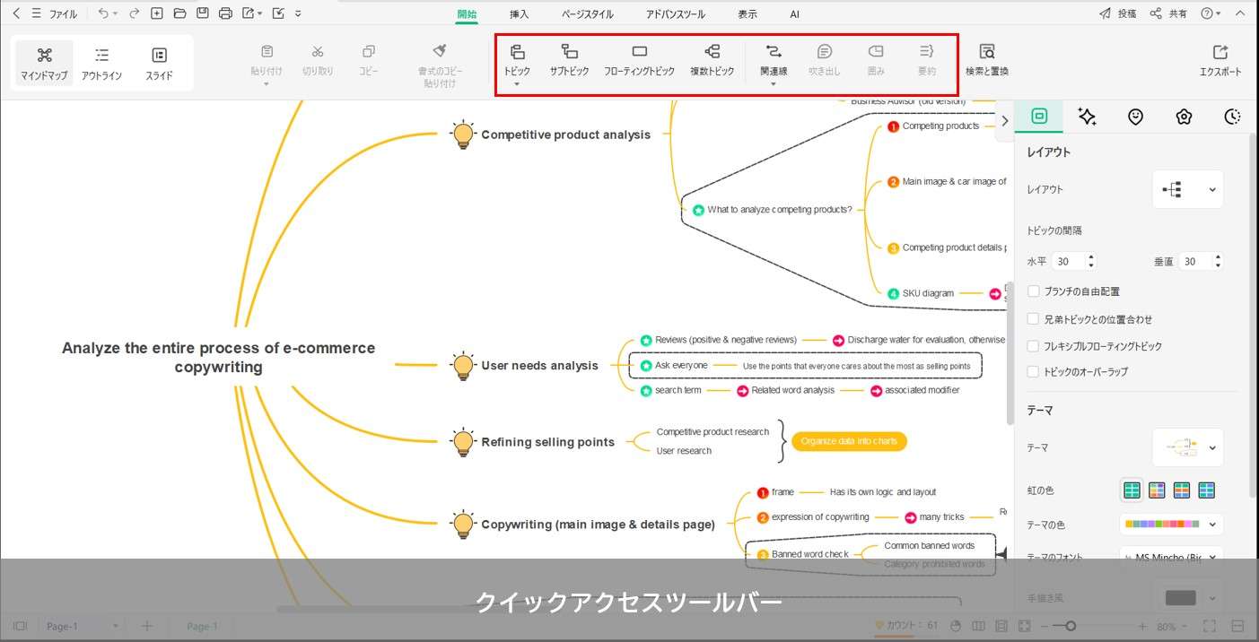 edrawmind quick access toolbar 