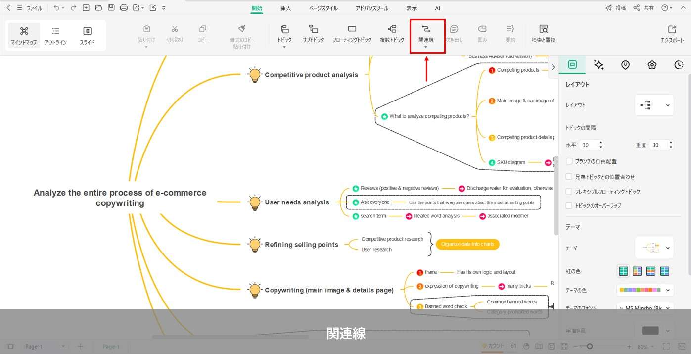 edrawmind relationship line