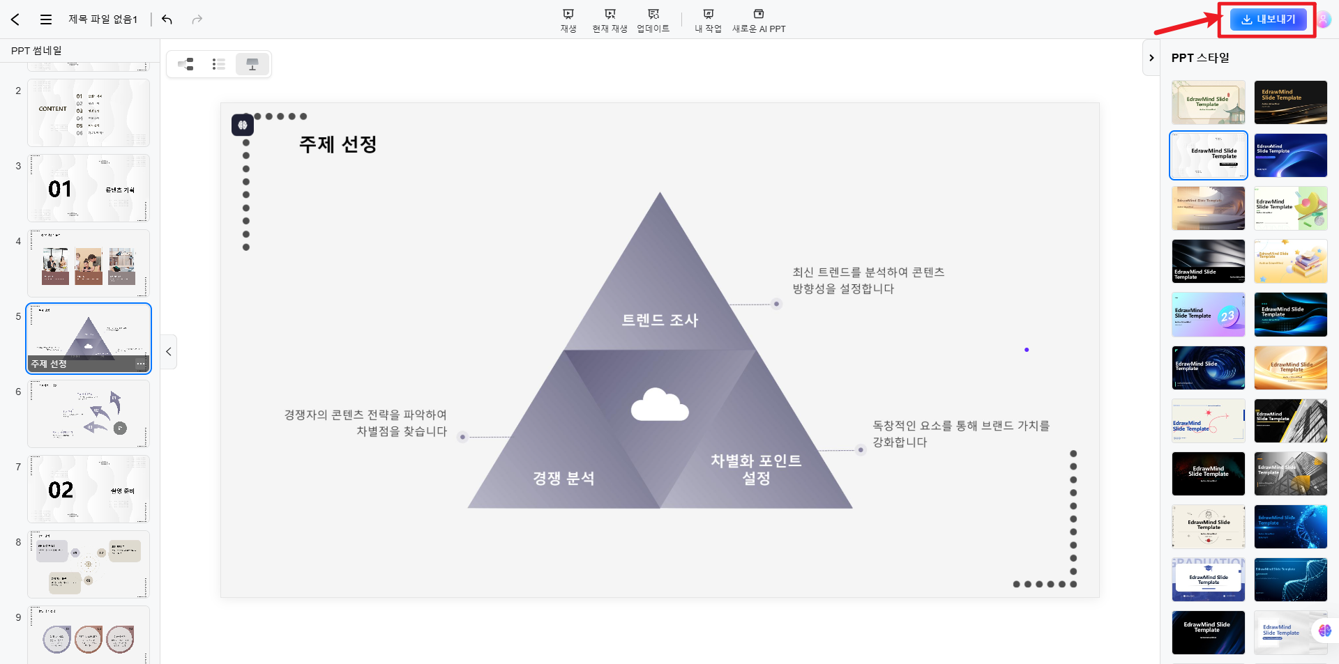 AI 슬라이드 생성