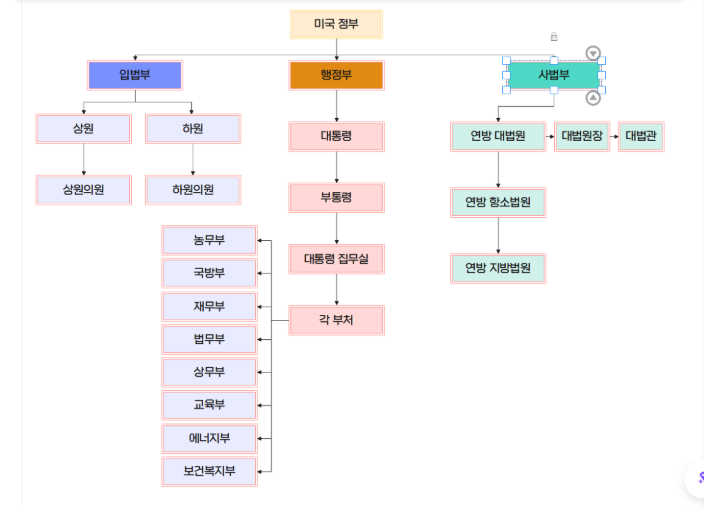 미국 정부 조직도