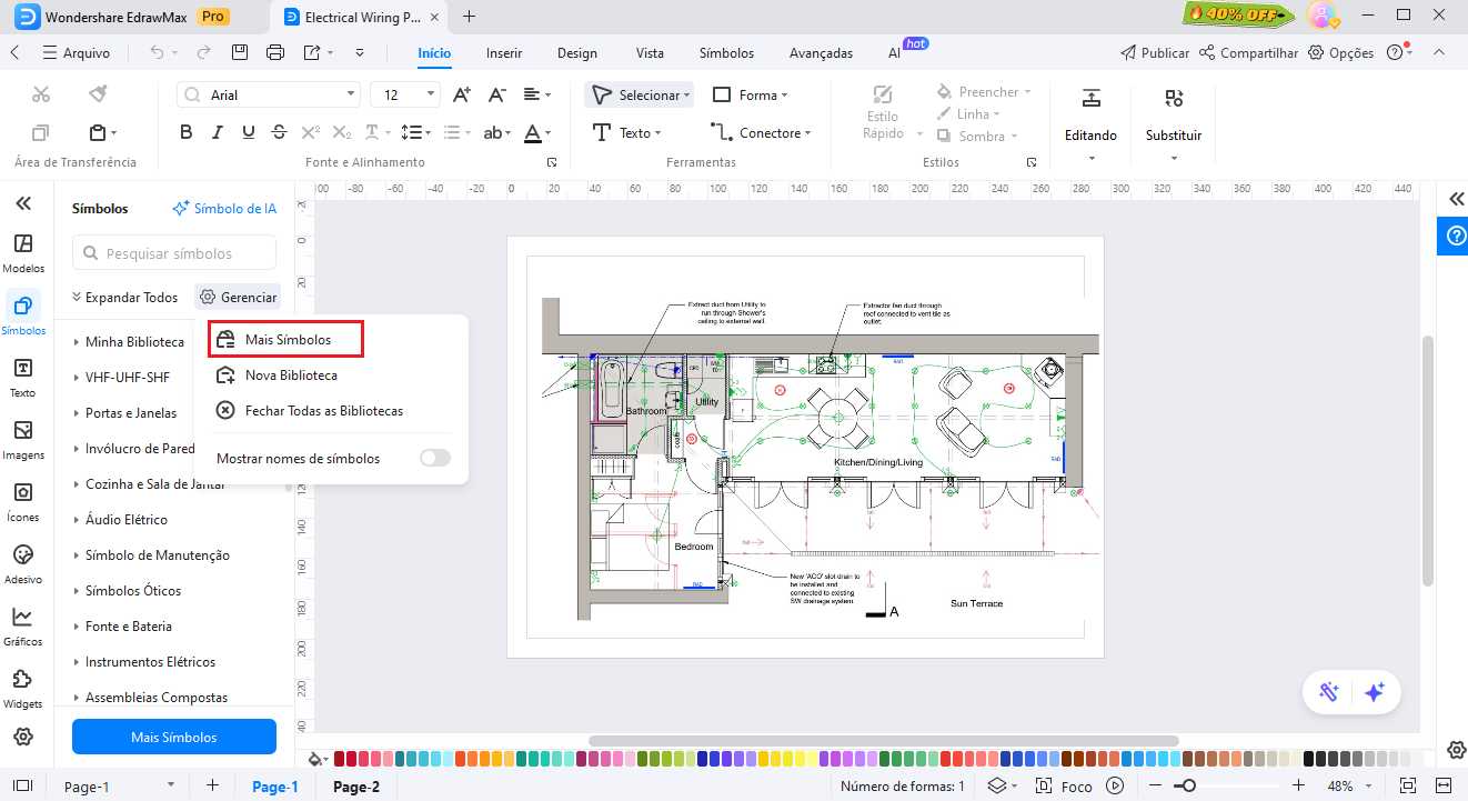 símbolos do plano elétrico